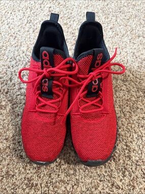 adidas Kids Red and Black slip on lace look Sneakers youth size 7